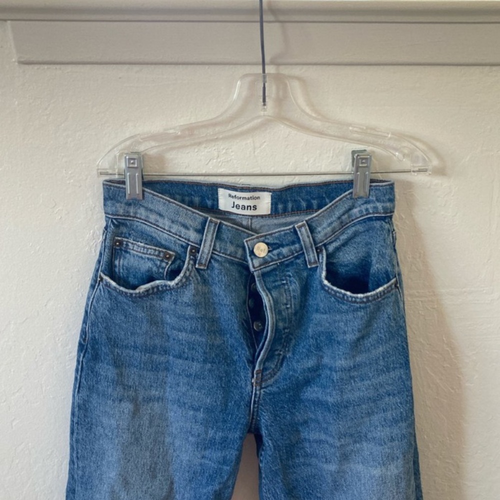 Rare reformation mid rise straight leg Juliet jean